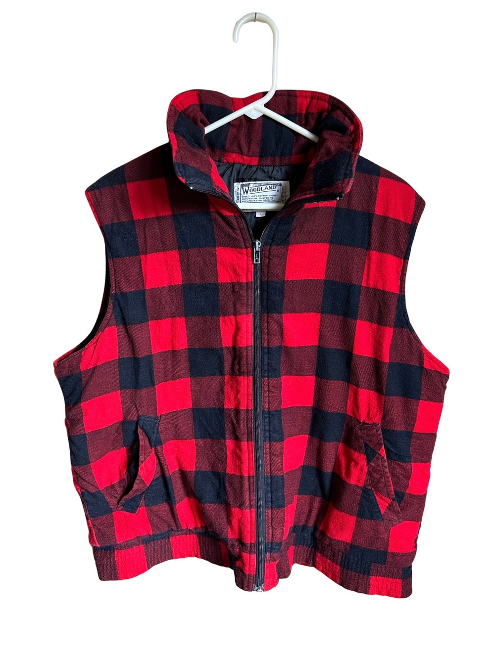 Men’s Woodland Red and Black Buffalo Plaid Vest